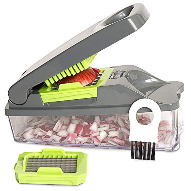 Mueller Austria Onion Chopper Pro Vegetable Chopper  - Strongest - NO MORE TEARS 30% Heavier Duty Multi Vegetable-Fruit-Cheese-Onion Chopper-Dicer-Kitchen Cutter