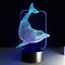 Dolphin Night Light LED 3D Visual Desk Lamp Dolphin Toy Household Home Room Decor 7 Colors Change Bedroom Touch Table Light Birthday Gift Christmas for Kids and Adult