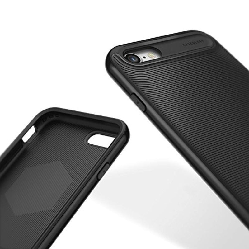 Caseology for iPhone 8 case/iPhone 7 case [Wavelength Series] - Slim Fit Dual Layer Protective Textured Grip Corner Cushion Design Case for iPhone 8 / iPhone 7 - Matte Black