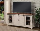 Martin Svensson Home Taos 65" TV Stand, Antique White & Aged Distressed Pine, Antique White and Aged Distressed Pine