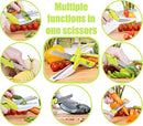 Kitchen Shears Scissors Food Chopper Clever Fruit Cutter Knives with Built-in Cutting Board