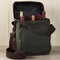 Wine Enthusiast 6-Bottle Wine Bag - Waxed Canvas Weekend Wine Carrier, Forest Green