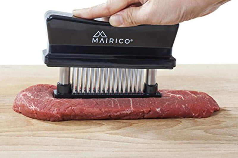 MAIRICO Premium Meat Tenderizer - 48 Razor Sharp Blades for Tenderizing Beef, Pork, Chicken, Lamb and more