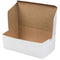10" Length x 6" Depth x 3 1/2" Height White Locking Corner Bakery Box (Pack of 15)