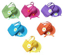 Jund Girls Tea Party Hats Purse Kids Child Babe Little Playtime Birthdays Easter Party Supplies Accessories, Includes 6 Purses 6 Daisy Flower Sunhats（Blue, Rose, Red, Yellow, Purple, Pink）