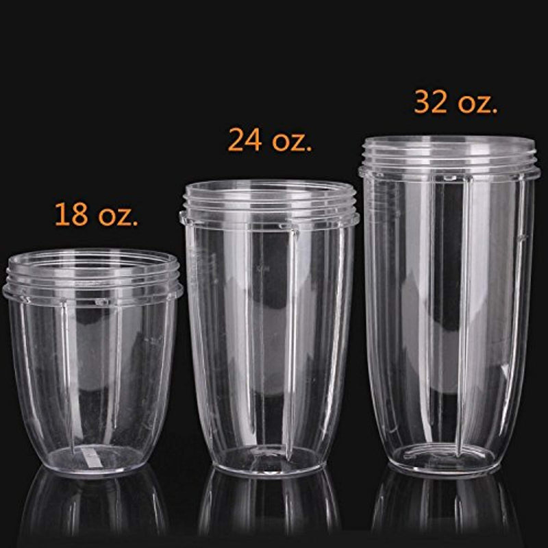 Preferred Parts 32oz Replacement Cups with Flip Top To Go Lid for NutriBullet 600w and Pro 900w Blender (2 Pack)