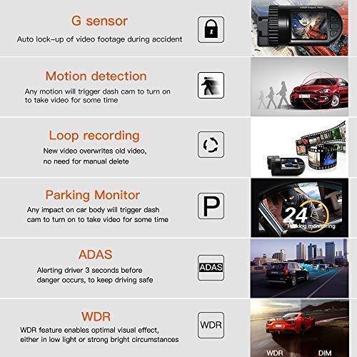 Car Dash Cam, Dash Camera, SIV FHD 1440P Car Driving Recorder with G-Sensor, WDR, Loop Recording, Night Vision, 140°Wide Angle,Upgraded Super Ferrari capacitors-More Secure(Lipstick-Sized)