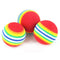 Weihuimei 1Pcs Rainbow 4.2cm Cat Toy Ball Interactive Cat Toys Play Chewing Rattle Scratch EVA Ball Training Pet Supplies