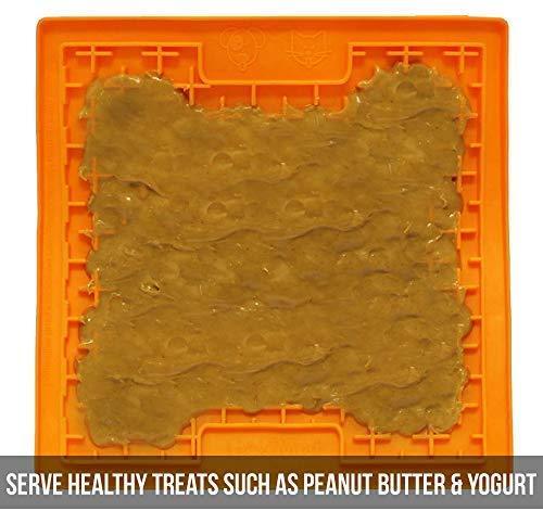 Hyper Pet Lickimat Slow Feeder Dog Mat & Boredom Buster (Perfect For Dog Food, Dog Treats, Yogurt, or Peanut Butter) [Fun Alternative to a Slow Feed Dog Bowl], Available in a Variety of Colors & Sizes