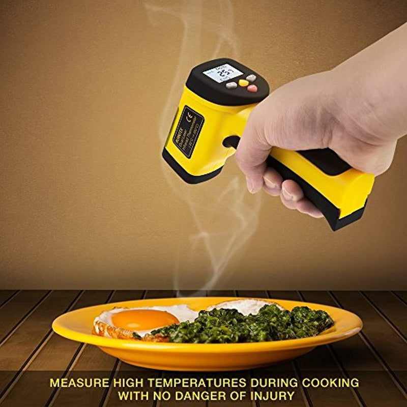 AVANTEK Dual Laser Infrared Thermometer -58 ºF - 1562 ºF (-50 ºC - 850 ºC), Non-Contact Digital IR Temperature Gun, Adjustable Emissivity, MAX/MIN/DIF/AVG Modes with Temperature Alarm