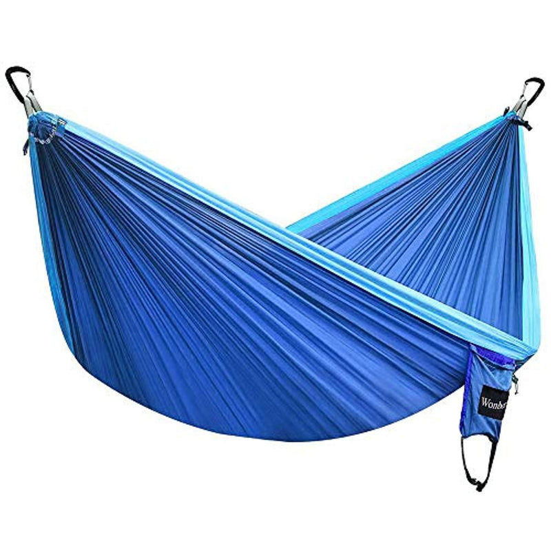 Wonbor Hammock, Camping Double Hammock Lightweight Portable Parachute Nylon Hammock with Tree Straps Ropes for Outdoor Backpack Travel Beach Yard Hanging Bed Sleeping Swing