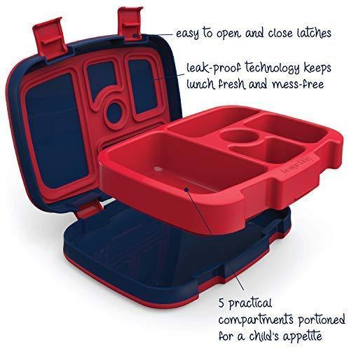 Bentgo Kids Prints (Unicorn) - Leak-Proof, 5-Compartment Bento-Style Kids Lunch Box - Ideal Portion Sizes for Ages 3 to 7 - BPA-Free and Food-Safe Materials