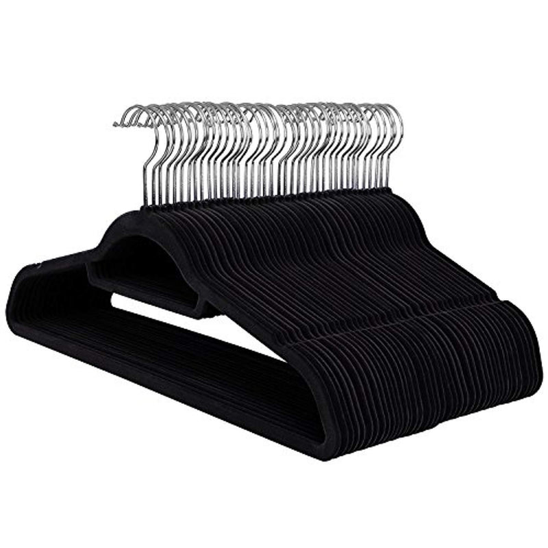 Snug Velvet Clothes Hangers - 50 Pack - for Shirts/Skirts/ Pants/Ties