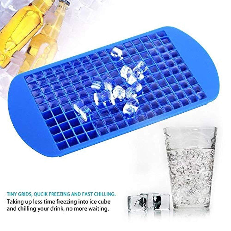 Heofean 3 Pcs Approved Food Grade Silicone 160 Grids Small Ice Maker Tiny Ice Cube Trays Chocolate Mold Mould Maker for Kitchen Bar Party Drinks Set of 3