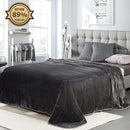 Freelife Luxury Fleece Blanket Super Soft, Comfortable and Warm Double Sides Blanket（Dark Grey） (50x61inch Throw)