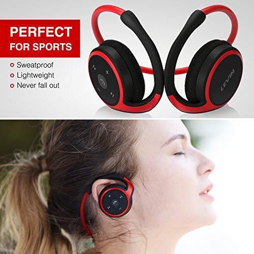 Small Bluetooth Headphones Behind The Head, Sports Wireless Headset with Built in Microphone and Crystal-Clear Sound, Fold-able and Carried in The Purse, and 12-Hour Battery Life, Blue