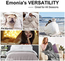 EMONIA Luxury Fleece Blanket,330GSM - King Size Blankets Super Soft Warm Fuzzy Lightweight Bed & Couch Blanket(Grey,90 x 108 inch)