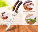 Knife Set, Wooden Handle 15-Piece Kitchen Knife Set with Block Wooden, Manual Sharpening for Chef Knife Set, German Stainless Steel, Emojoy (15 Piece Knife Set)