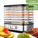 Septree Food Dehydrator Machine, BPA Free Drying System With Nesting Tray - For Beef Jerky Preserving Wild Food and Fruit Vegetable Dryer in Home Kitchen (Button/ 7-Tray)