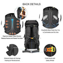 OUTLIFE 60L Hiking Backpack, Lightweight Waterproof Travel Backpack for Men Women Camping Trekking Touring