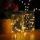 Golden Garden Mason Jar Lid Lights, STYDDI 6 Pack 20 Led String Fairy Star Firefly Jar Lids Lights fit Regular Mouth Mason Jar best for Patio Yard Garden Party Wedding Christmas Decorative Lighting (Warm Whit