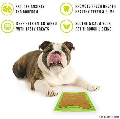 Hyper Pet Lickimat Slow Feeder Dog Mat & Boredom Buster (Perfect For Dog Food, Dog Treats, Yogurt, or Peanut Butter) [Fun Alternative to a Slow Feed Dog Bowl], Available in a Variety of Colors & Sizes