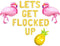 HEETON Let's Get Flocked Up Balloons, Hawaii Luau Flamingo Tropical Summer Beach Pineapple Bachelorette Party Banner, Flamingo Bach Bachelorette Party Supplies Decorations
