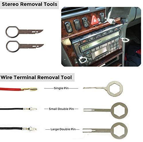 INSTACAN 19Pcs Trim Removal Tool,Car Panel Door Audio Trim Removal Tool Kit, Auto Clip Pliers Fastener Remover Pry Tool Set with Storage Bag