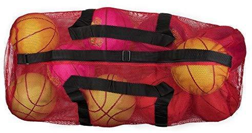 Crown Sporting Goods 39" Mesh Sports Ball Bag with Adjustable Shoulder Strap, Oversize Duffle - Great for Carrying Gym Equipment, Jerseys, Laundry