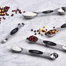 Magnetic Measuring Spoons and Stainless Steel Measuring Cups Set of 11, 5 Measuring Cups & 6 Double Sided Stackable Magnetic Measuring, Measuring Dry and Liquid Ingredients.