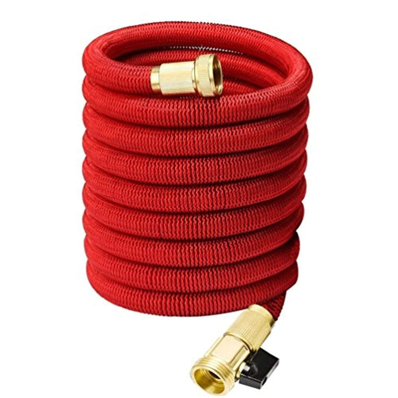 Heavy Duty 50ft Expanding Garden Water Hose - Triple Strength Outer Fabric - Flexible & Expandable - Won't Twist & Kink - Brass Fittings by Gardenite