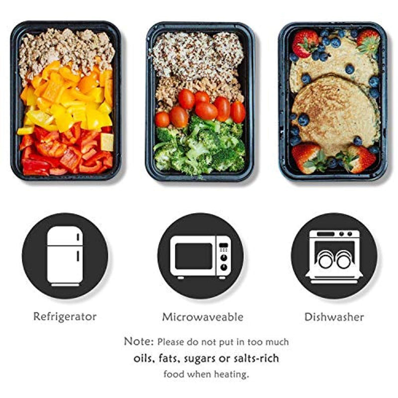 [30 Pack] Becozier Meal Prep Containers Stackable Bento Lunch Box with Lids FDA approved Freezer, Microwave Dishwasher Safe Food Storage