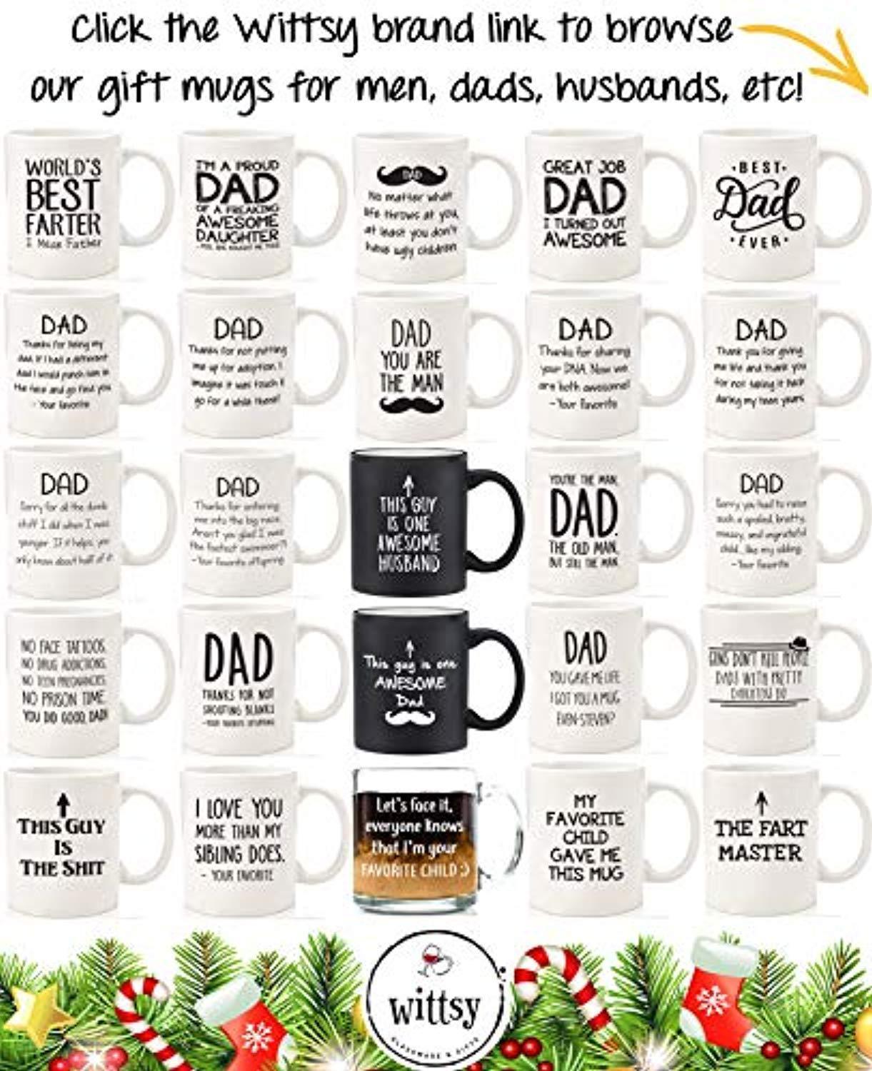 HL HLPPC Dad No Matter What/Ugly Children Funny Coffee Mug - Best Dad Valentines Day Gifts - Gag Present Ideas For Him From Daughter, Son, Wife - Cool Birthday Gifts For Dads, Men, Guys - Fun Novelty Cup -11oz