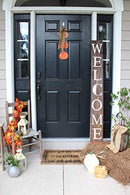 SmithFarmCo Wooden Welcome Sign for Home Front Porch Sign/Front Door Sign: Rustic Wood