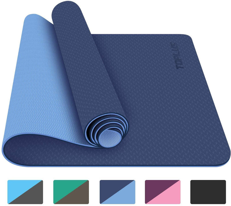 TOPLUS Yoga Mat - Classic 1/4 inch Pro Yoga Mat Eco Friendly Non Slip Fitness Exercise Mat with Carrying Strap-Workout Mat for Yoga, Pilates and Floor Exercises