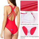 BALEAF Women's Athletic Training Adjustable Strap One Piece Swimsuit Swimwear Bathing Suit