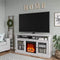 Ameriwood Home Chicago TV Stand with Fireplace, Rustic Gray