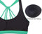 icyzone Padded Strappy Sports Bra Yoga Tops Activewear Workout Clothes for Women