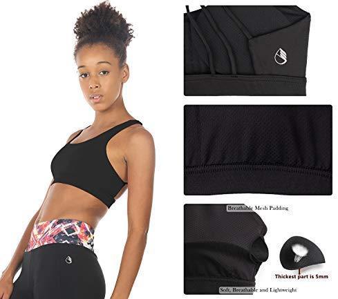 icyzone Padded Strappy Sports Bra Yoga Tops Activewear Workout Clothes for Women