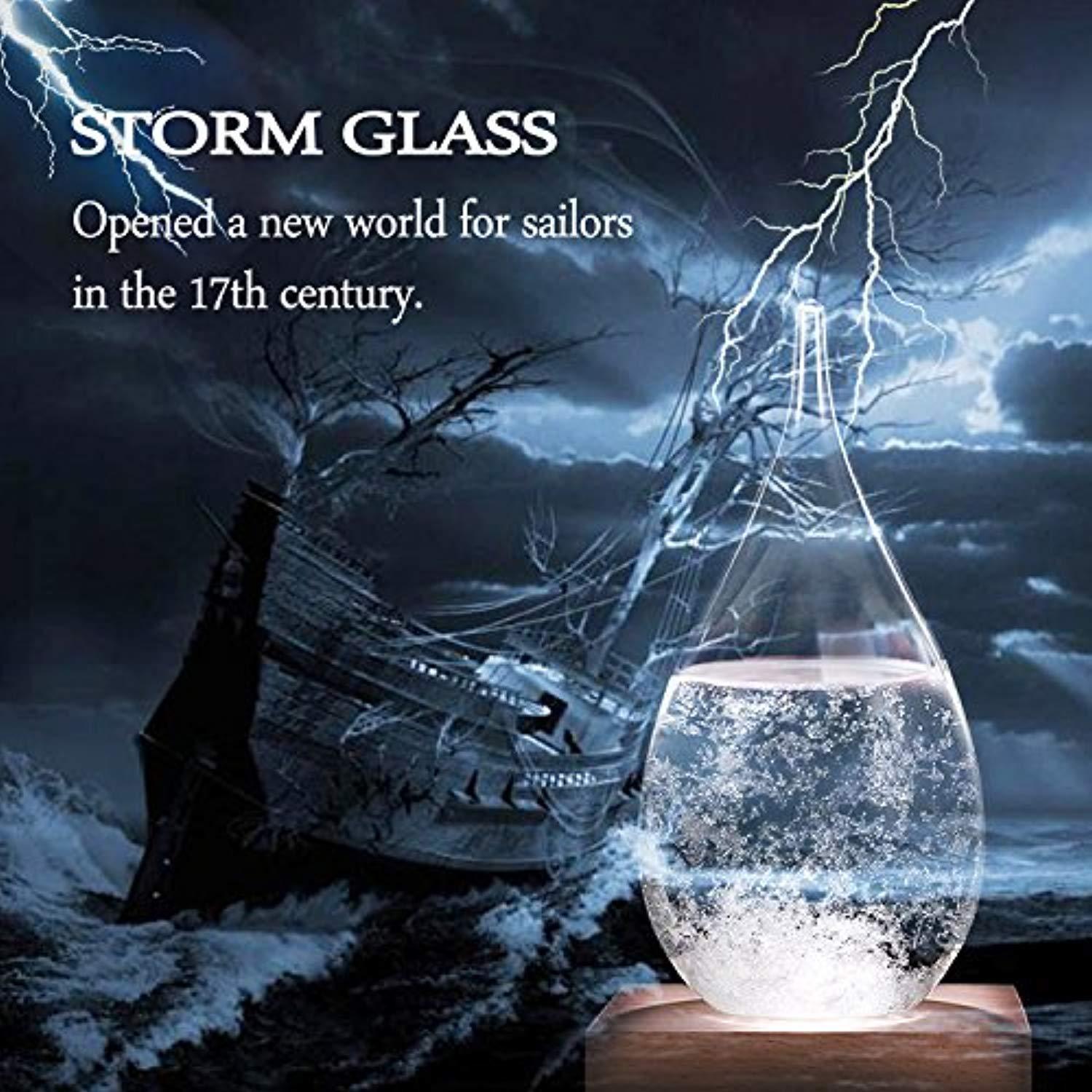 MariBeatty Storm Glass Crystal Weather Predictor Home Decoration Weather Forecast Bottle Barometer Office Crafts Gift Droplet Desktop Decor Crafts Conversation Piece