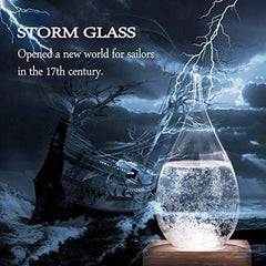 MariBeatty Storm Glass Crystal Weather Predictor Home Decoration Weather Forecast Bottle Barometer Office Crafts Gift Droplet Desktop Decor Crafts Conversation Piece
