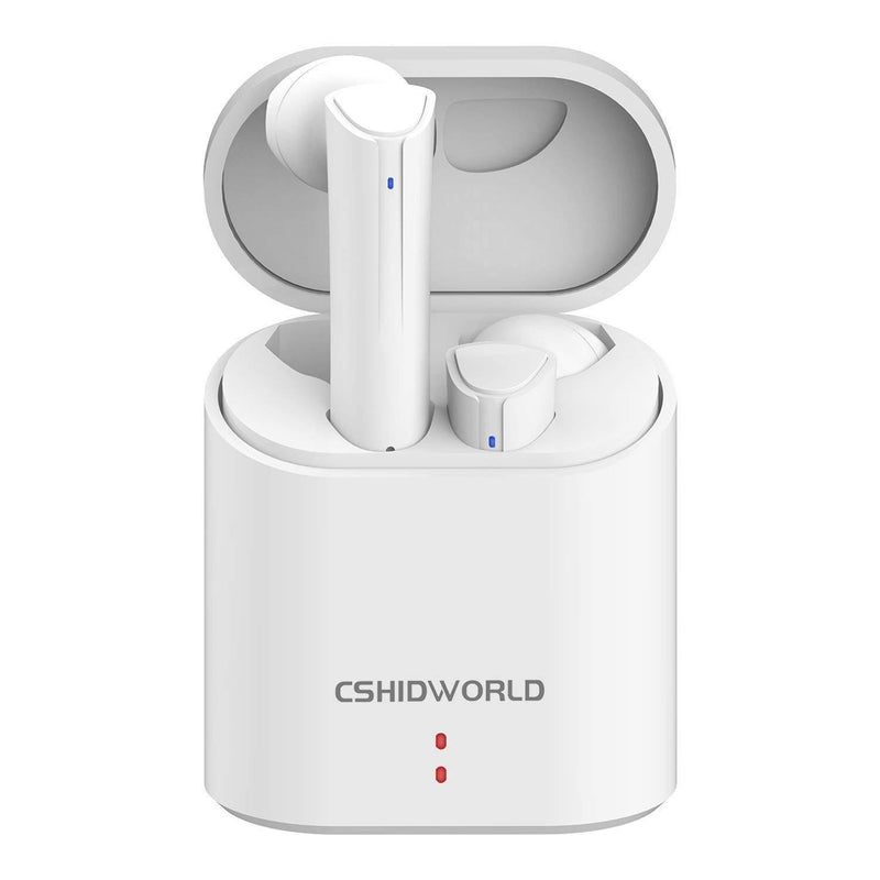 Bluetooth 5.0 Wireless Earbuds, Cshidworld True Wireless Headphones IPX7 Waterproof 24H Playtime Deep Bass HiFi 3D Stereo Sound Auto Pairing Bluetooth Headset with Charging Case