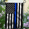 Anley [Double Sided Premium Garden Flag, Thin Blue Line USA Decorative Garden Flags - Weather Resistant & Double Stitched - 18 x 12.5 Inch