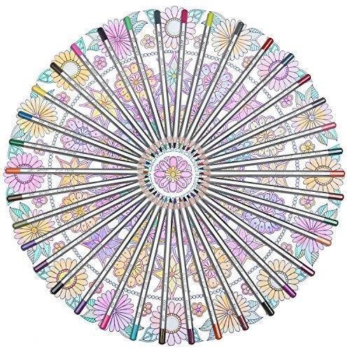 SUDEE STILE Colored Pencils 150 Unique Colors (No Duplicates) Art Drawing Colored Pencils Set with Case Sharpener