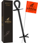 SÄKER  Dog Tie Out Stake - Holds 2 Large Dogs over 207lbs Easily - Lifetime Replacement - Heavy Duty Strongest Dog Anchor | Large Dog Stake for Peace of Mind in the Yard, in Camping or at the Beach