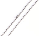 50pcs Nickel Plated Ball Chain Necklace, KinHom 24 Inches Long 2.4mm Bead Size