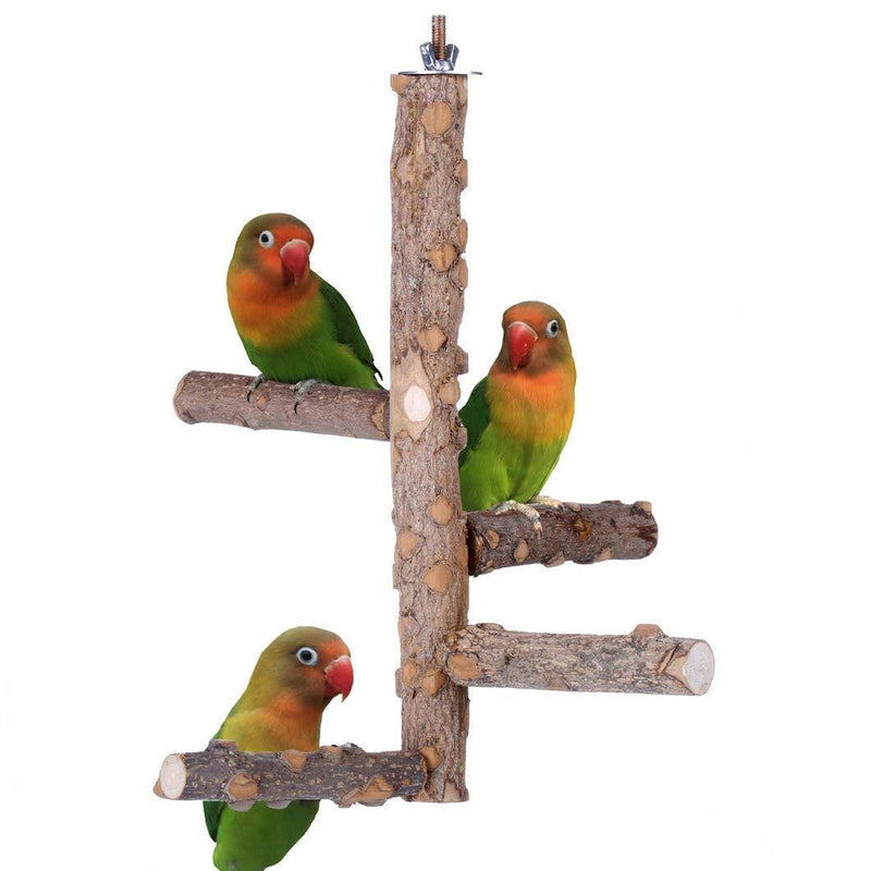 KinTor Bird Perch Nature Wood Stand for Small Medium Parrots