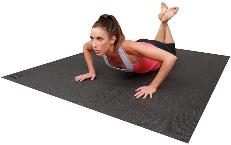 Square36 Large Yoga Mat 6 Ft x 4 Ft (72"x48"). Made in Germany (Certified & Tested). Premium Big Yoga Mat Designed for Barefoot Home Yoga, Meditation, Pilates and Rehabilitation.