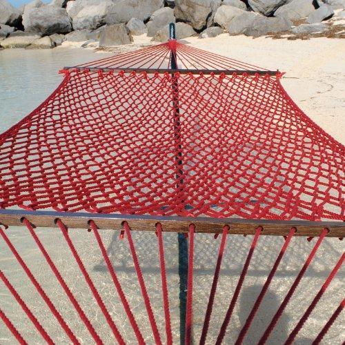 Caribbean Rope Hammock - 55 Inch - Soft-Spun Polyester (Natural Cream)