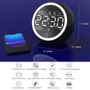 MKYUHP Alarm Clock Radio with Bluetooth Speaker, FM Radio, Double USB Charger,Dual Alarm, Snooze, AUX TF Card and Thermometer Mini Portable Digital Dimmer Clock Radio for Bedrooms Home and Kitchen